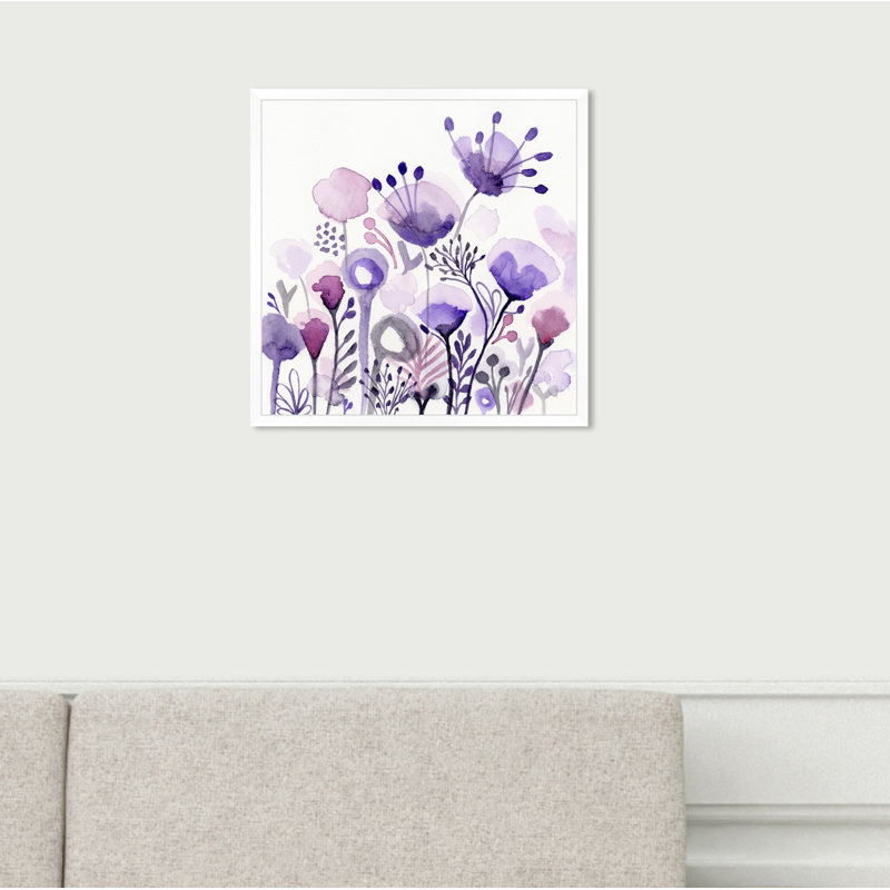 «Purple Floral Forest», reproduction, Cadre photo, H 14 po x l 14 po
