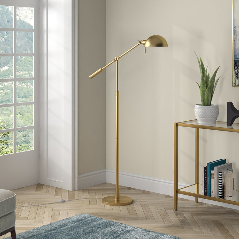 Shraga 61'' Task Floor Lamp, Brushed Brass, Brushed Brass
