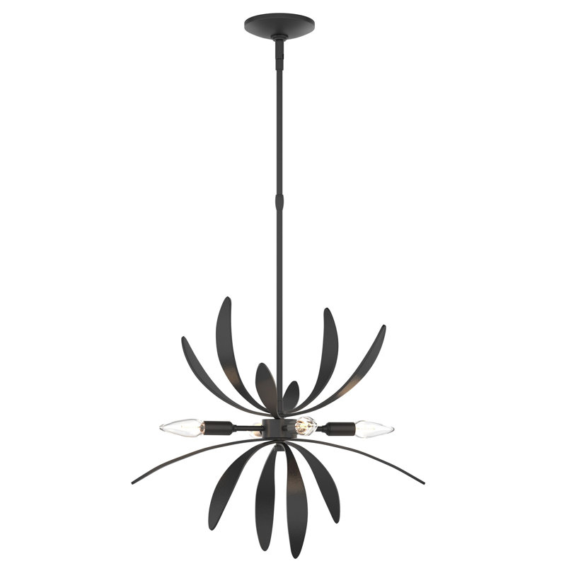 Lustre spoutnik 4 lumières Dahlia, Noir