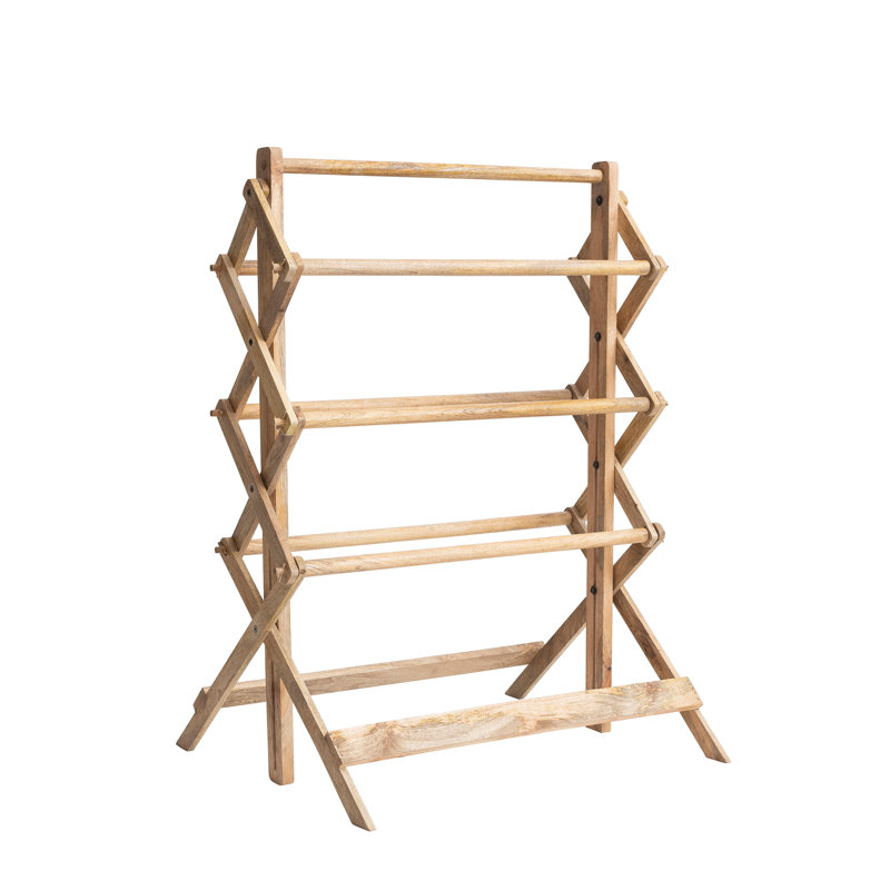 Wood Foldable Accordion Drying Rack