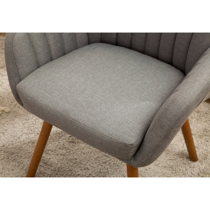 Fauteuil d'appoint contemporain en tissu, gris, Gris