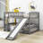 Harveen Wooden Bunk Bed with Slide and Fence by Harriet Bee-971127423-971127421