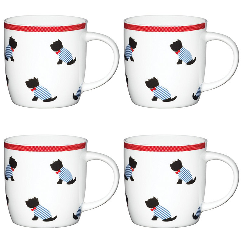 Scottie Dog Bone China Mug