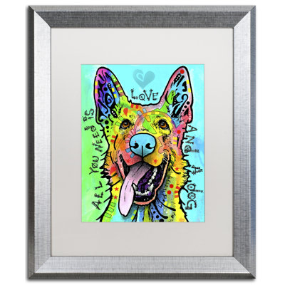 «Love and a Dog» par Dean Russo, impression encadrée