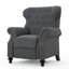 Fauteuil inclinable avec accoudoirs roulés gris anthracite Accents
