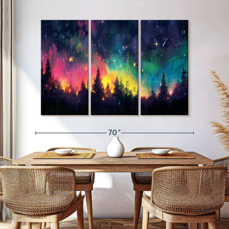 Kelan Rainbow Night Sky, 42" H x 65" W