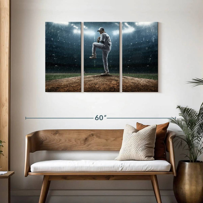 Sireci Baseball Pitching, 28" H x 45" W