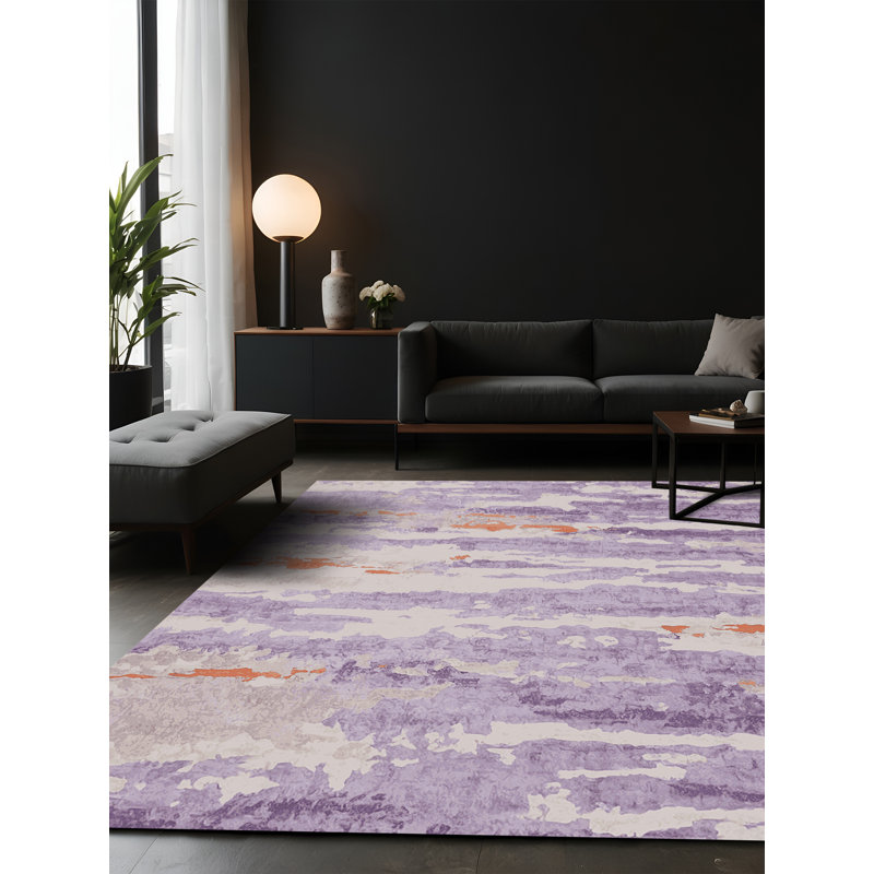 Tapis rose soyeux et moelleux, Carré 5 pi