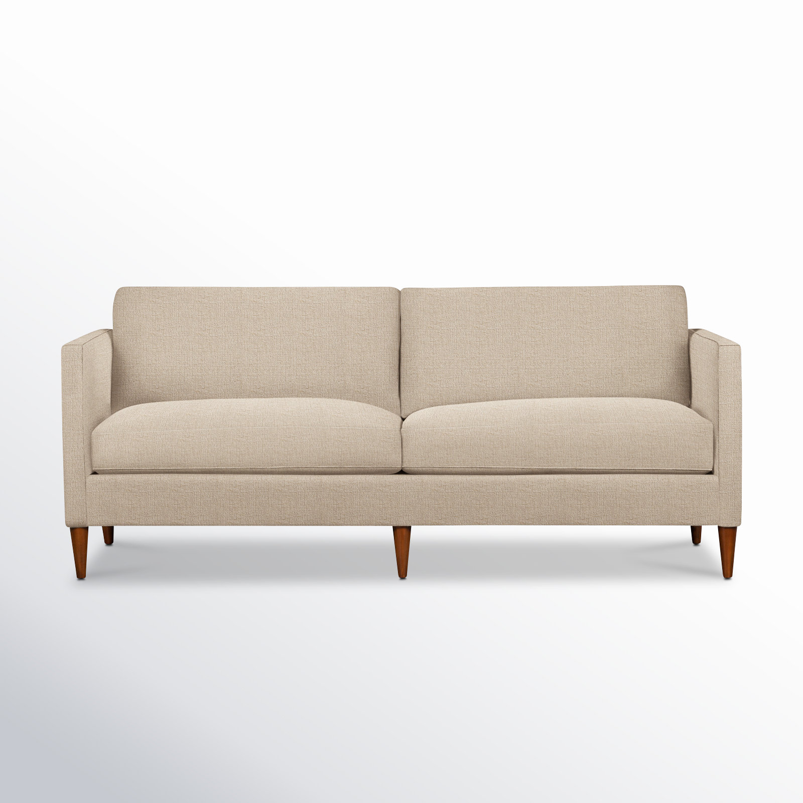 Clifford 87" Upholstered Custom Sofa, Nomad Eggshell Crypton® Chenille