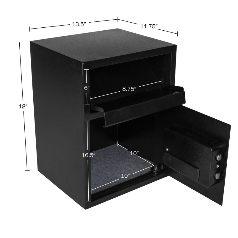 Electronic Safe Box with Key/Dial/Combination Lock