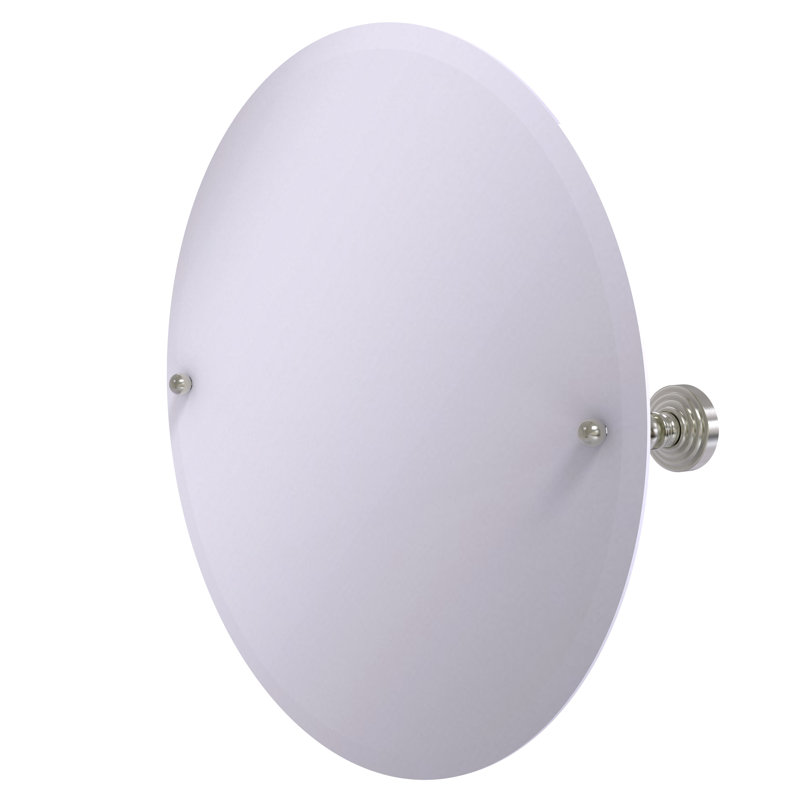 Beresford Flat Wall Mirror, Satin Nickel