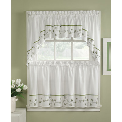 Orianna Floral Swag Kitchen Curtain