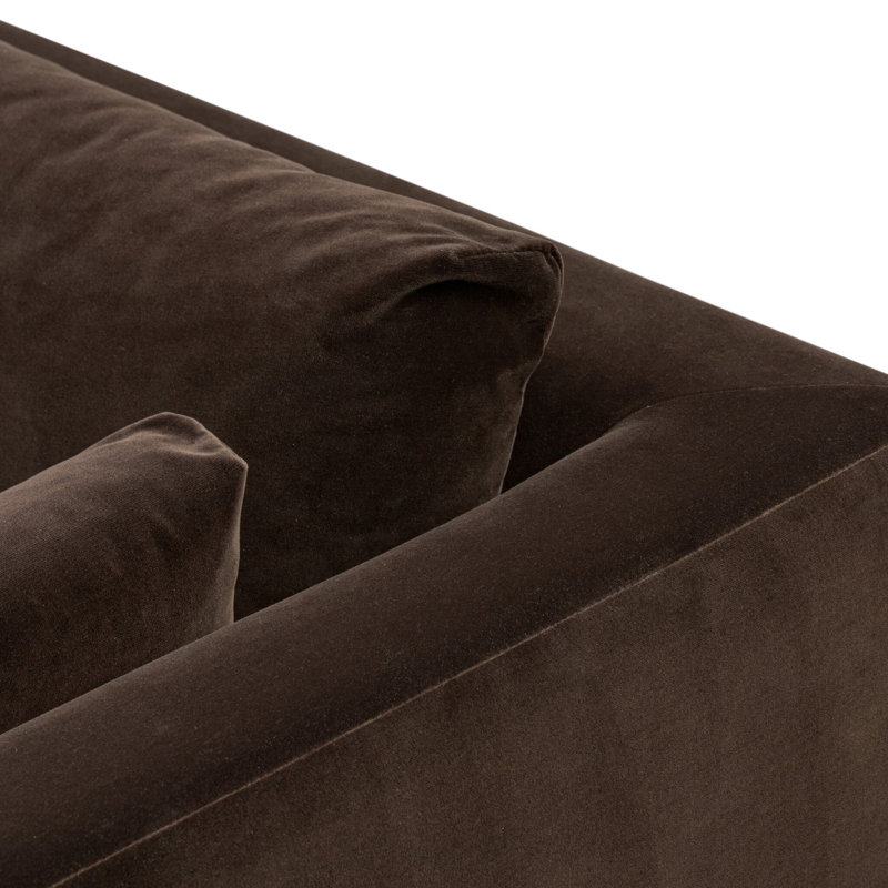 Harlin Sofa-96"-Surrey Cocoa, Surrey Cocoa Performance Velvet