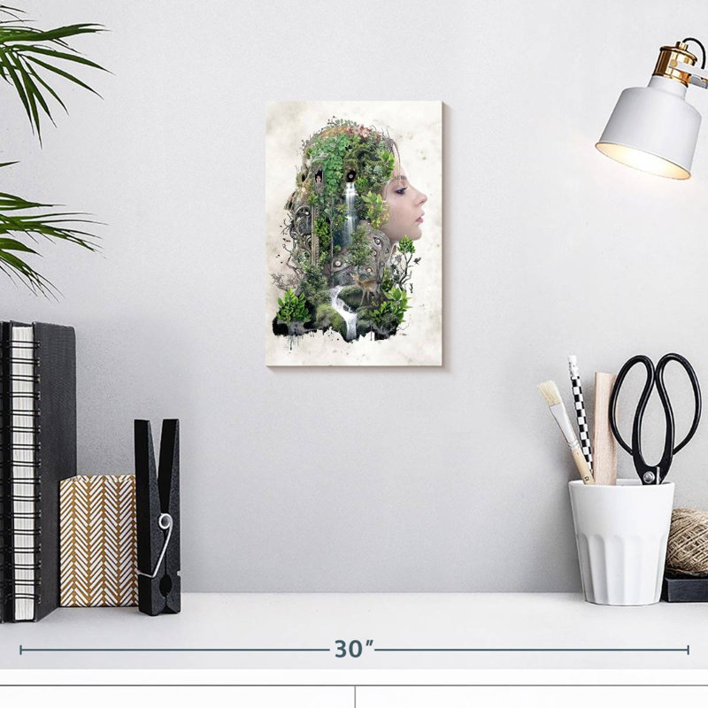 Leisha dualité de la nature, H 12 po x l 8 po