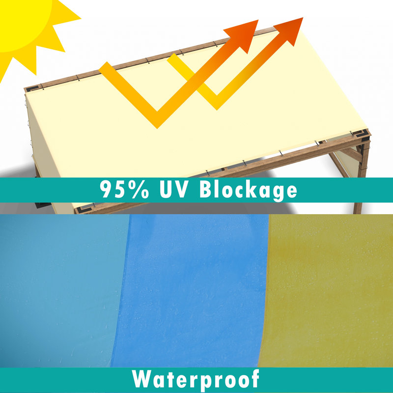 Colourtree Customize Waterproof Pergola Canopy Replacement Cover, Red, 120" H x 144" W x 0.25" D