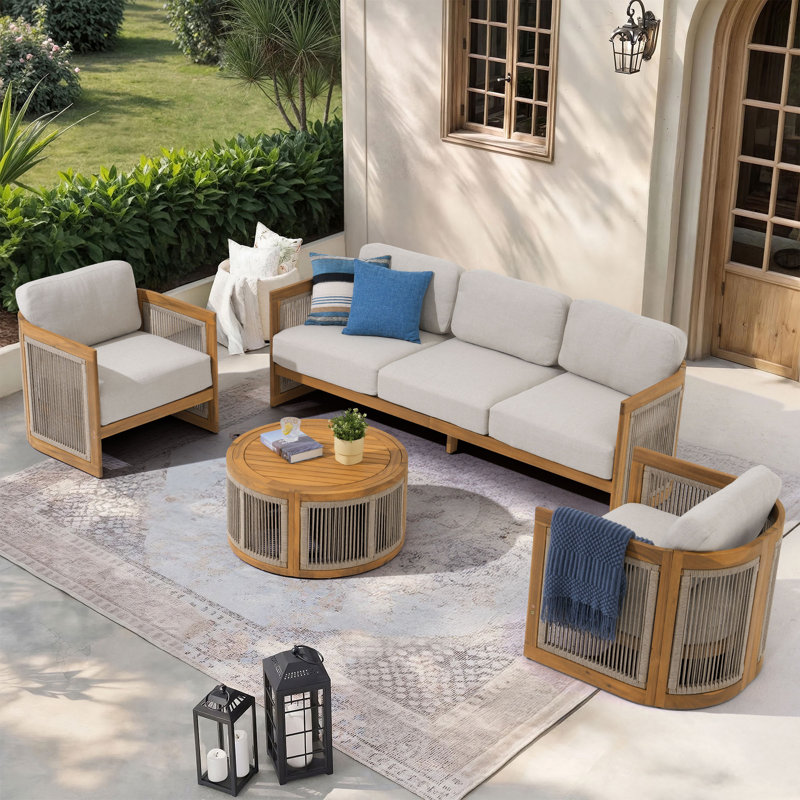 5 - Person Outdoor Seating Group With Cushions