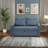 53.2'' Small Loveseat Pull-Out Sofa Bed - Adjustable Backrest-35711609