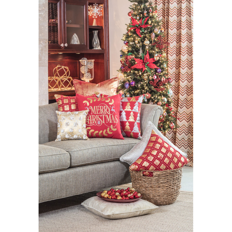 Tassels Cotton Reversible Throw Pillow