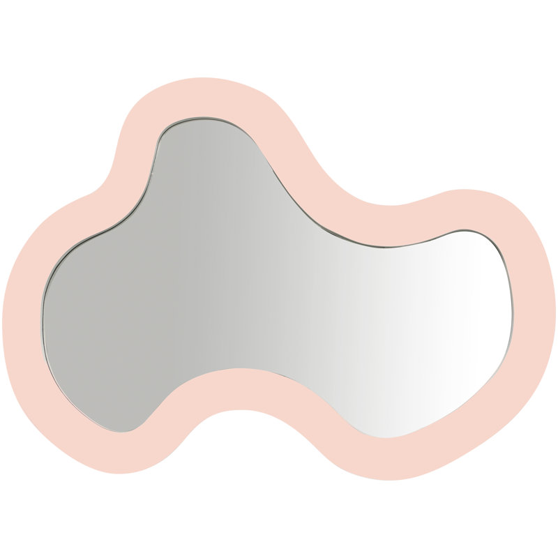 Miroir Oblique, 48 po x 28 po, Pink