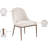 Ferro Hessle Linen Textured Performance Fabric Upholstered Dining Side Chair-1000599499-1000599497
