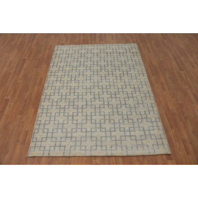 Modern Tribal Room Size Area Rug 6x8
