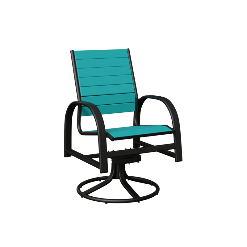 Murphy Outdoor Dining Armchair, Blue/Matte Black