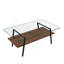 Table basse et tables de bout, ensemble de 3, table en verre trempé avec panneau de fibres à densité moyenne, tables modernes pour le salon-54086739