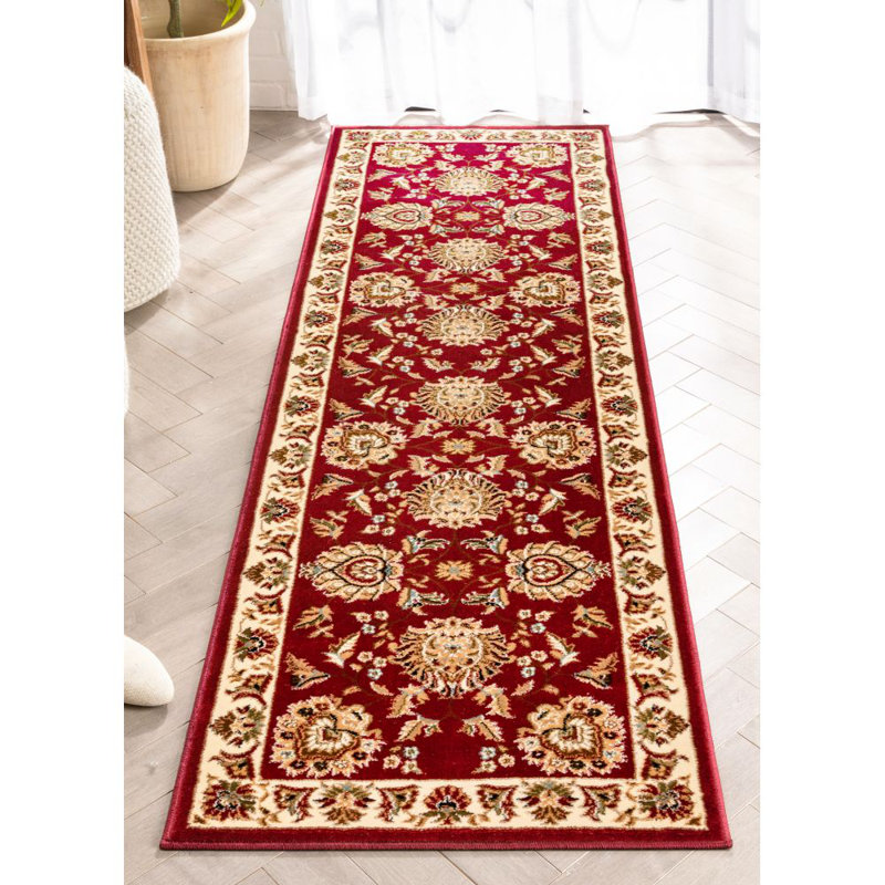 Tapis oriental rouge / brun Colindale, Tapis de couloir 2 pi 3 po x 7 pi 3 po