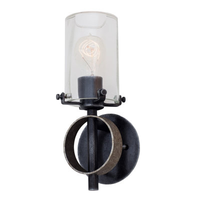 Irvine 1 LT Vintage Iron Wall Sconce Kalco