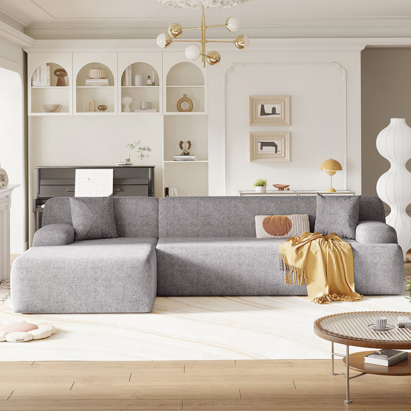 Canapé modulaire 2 pièces 2 pièces, Gris chenille