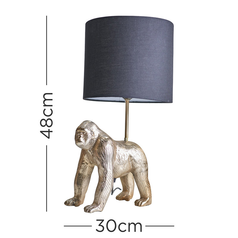Metal Table Lamp, Black, Yes