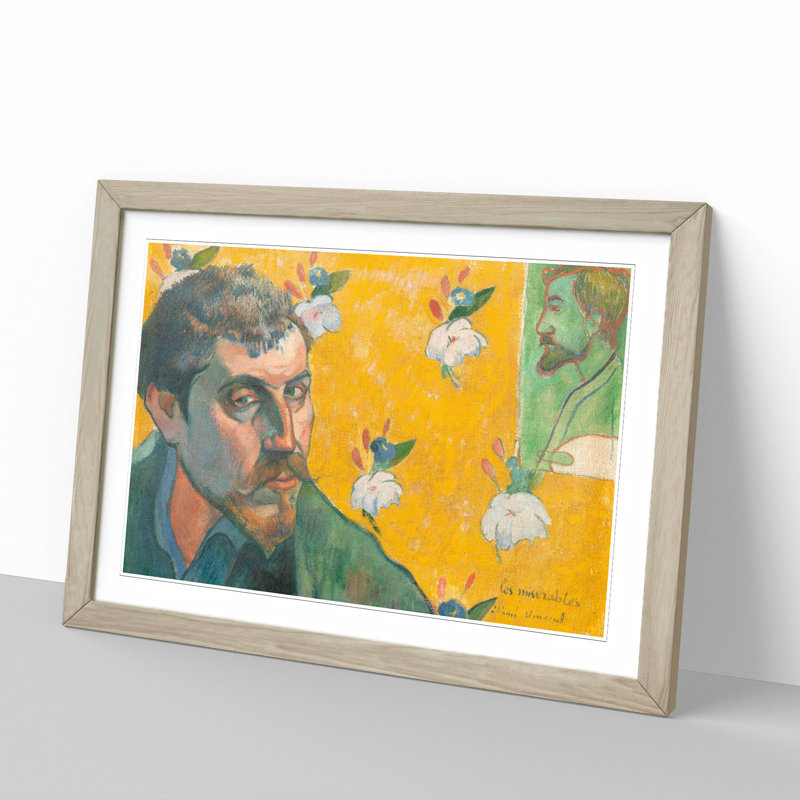 Self-Portrait Vol.4 by Paul Gauguin - Picture Frame Painting, Oak Framed, 36cm H x 48cm W x 2cm D