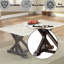 Table à plateau en marbre blanc intemporel avec accents patinés