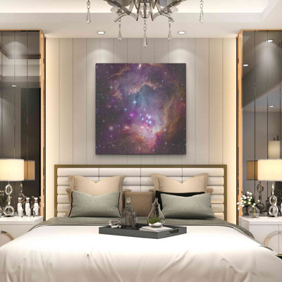 Télescope Hubble Magellanic Cloud, art mural en métal, 12 po x 12 po