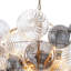 Lustre à bulles en verre nervuré à 8 lumières à intensité variable gris fumé