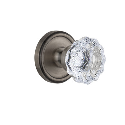 Rosette double avec bouton en cristal Fontainebleau Grandeur Georgetown
