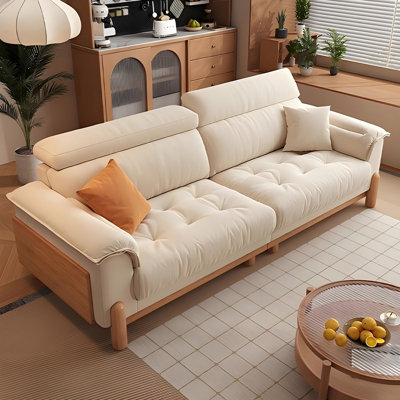 62.99"Modern Minimalist Cat-Paw Fabric Sofa