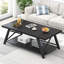 Table basse 47 "avec tablette de rangement Hulte, noir-1017590473