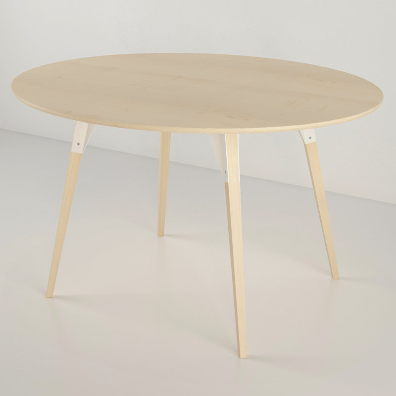 Table de salle à manger Clarke, Blanc / érable, H 30 po x L 54 po x l 46 po, Érable