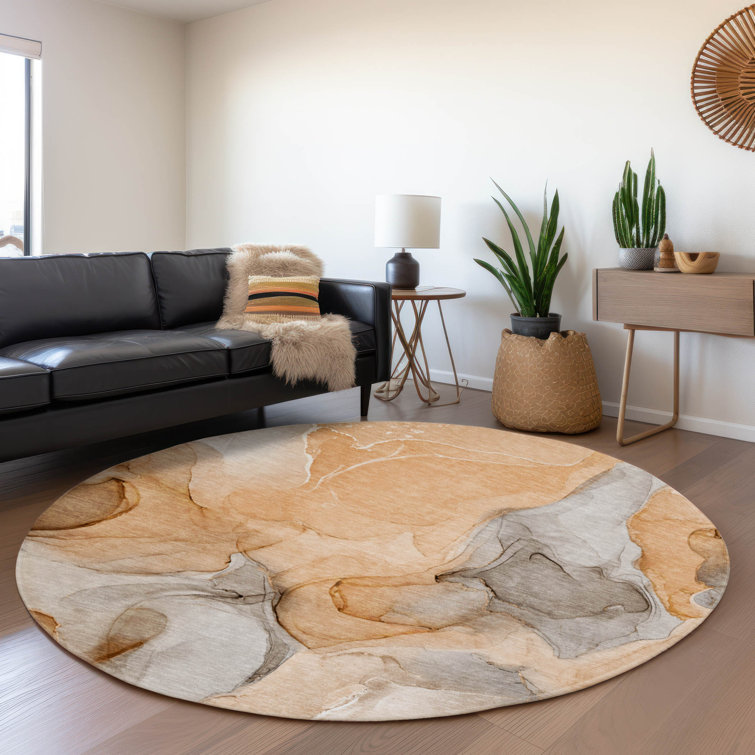 Premium Machine Washable Cerrito AMF504 Orange Rug