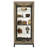 Quinn V Curio Display Cabinet, Hinged Glass Doors with Charcoal Bar Pulls, Versatile Bunching Design