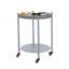 Table basse ronde avec roulettes, table d'appoint mobile à 2 niveaux, table de chevet