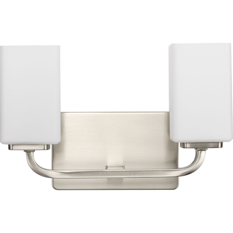 2 - Light Dimmable Vanity Light, Brushed Nickel