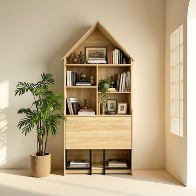 Bureau d'artisanat pliant avec tablettes de rangement, bureau convertible dissimulé en bibliothèque, bureau pliable avec rangement, bureau de disparition pour petits espaces, table de bricolage multifonctionnelle, bureau de coiffeuse