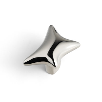 Titanium Silver Novelty Star-Shape Brass Knob