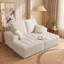 Chaise longue d'intérieur comprimée à un accoudoir, 160 cm (62,99 po) de long — Élément modulaire unique, composant de canapé d'angle livré roulé avec ressorts ensachés, aucun assemblage requis pour le salon, beige-269521619-269521630