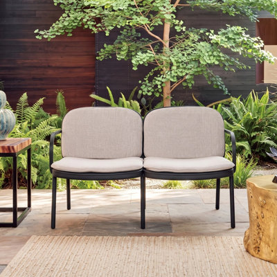 Causeuse de patio avec coussins Kohen