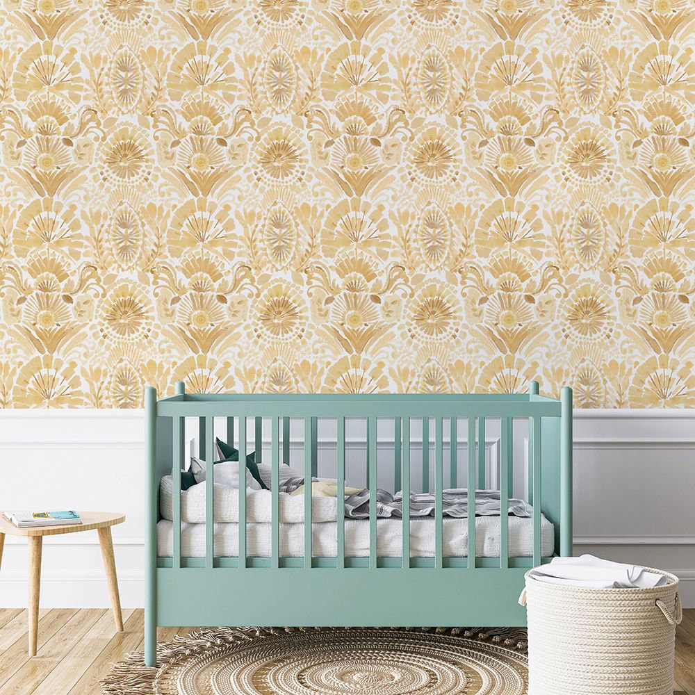Gernhard Self-Adhesive Wallpaper Roll, Saffron, 16.5" L x 20.5" W