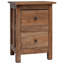 Table de chevet, table d'appoint rustique avec 2 tiroirs, bois massif récupéré, brun 15,7 po x 11,8 po x 20,1 po