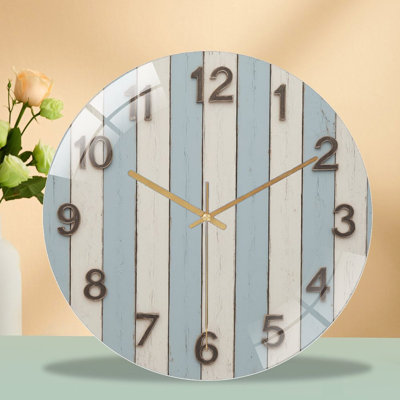 Horloge murale en verre 12 po